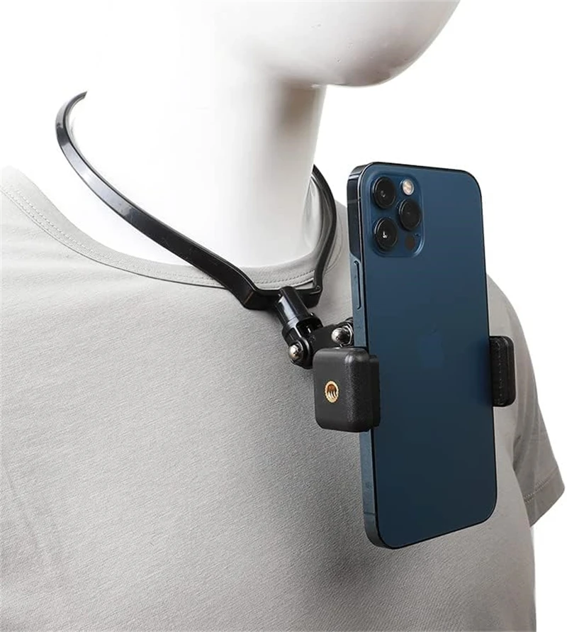 Freihändiger tragbarer Hals-Lazy-Telefonständer, universelles hängendes Stativ für iPhone 15/16 Huawei GoPro DJI Sportkamera Selfie Stick – Detail 7