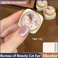 MUSELUOGE Bureau of Beauty Cat Eye Gel Nail Polish 5ml Glass Beads Semi Permanent Soak Off UV LED Magnetic Gel For Nail Salon 1