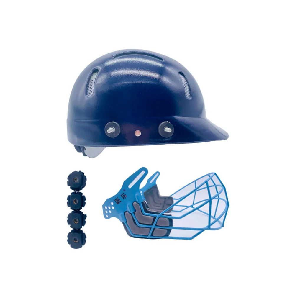 Cricket Helmet Blue Adjustable Breathable Mask Training Match Head Circumference 54-63CM