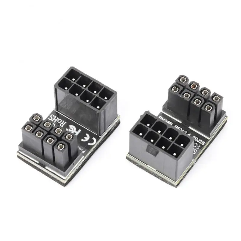 

New ATX 8pin 6Pin Male 180 Degree Angled to 8 Pin 6 Pin Female Power Jack Adapter