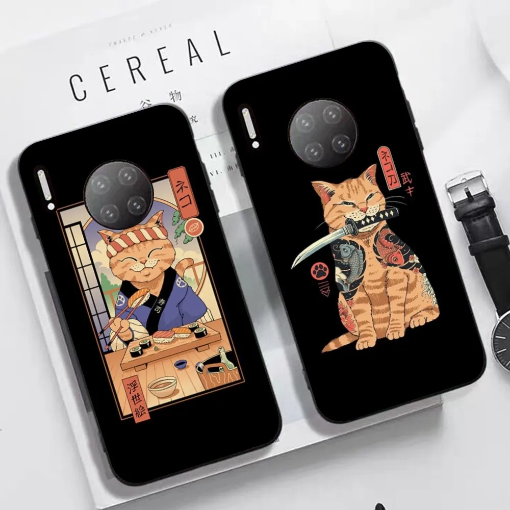Custodia Per Telefono Samurai Cat Per Huawei Mate 10 20 30 40 50 Lite Pro Nova 3 3I 5 6 Se 7 Pro 7Se