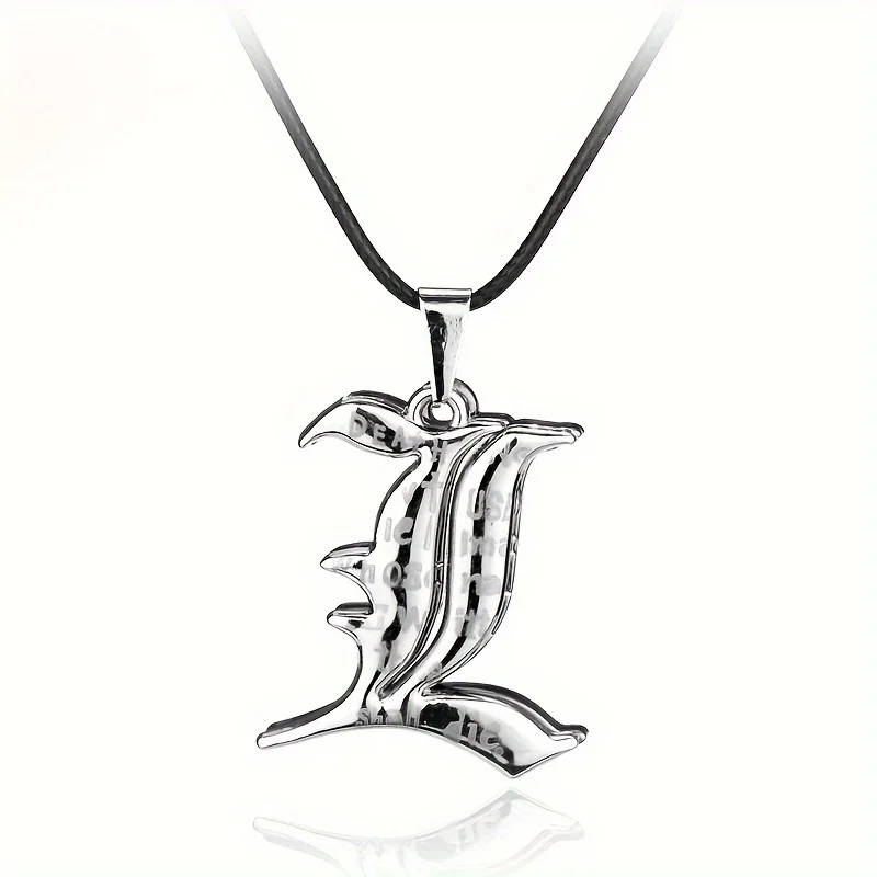 death light l l-shaped necklace zinc alloy pendant cosplay accessories