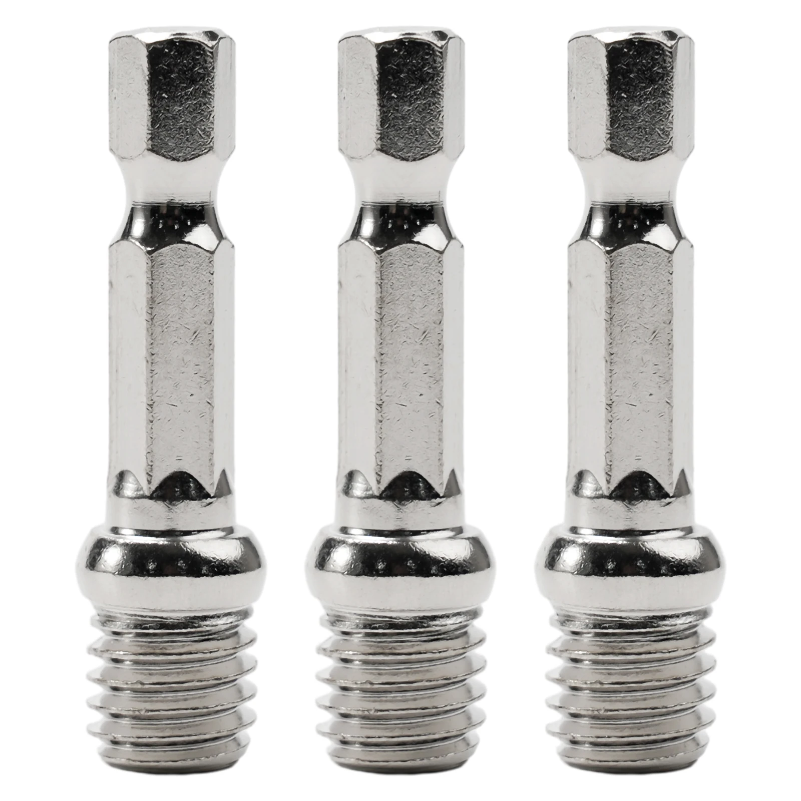 3pcsM10ThreadConnectingRod14HexagonAdapterDrillChuck