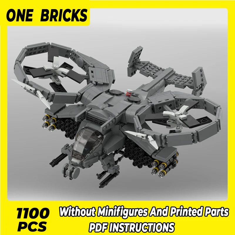 

Moc Building Blocks Military Model Suspended Scorpion Fighter Technical Bricks DIY Assembly Famous Toys For Childr Holiday Gifts