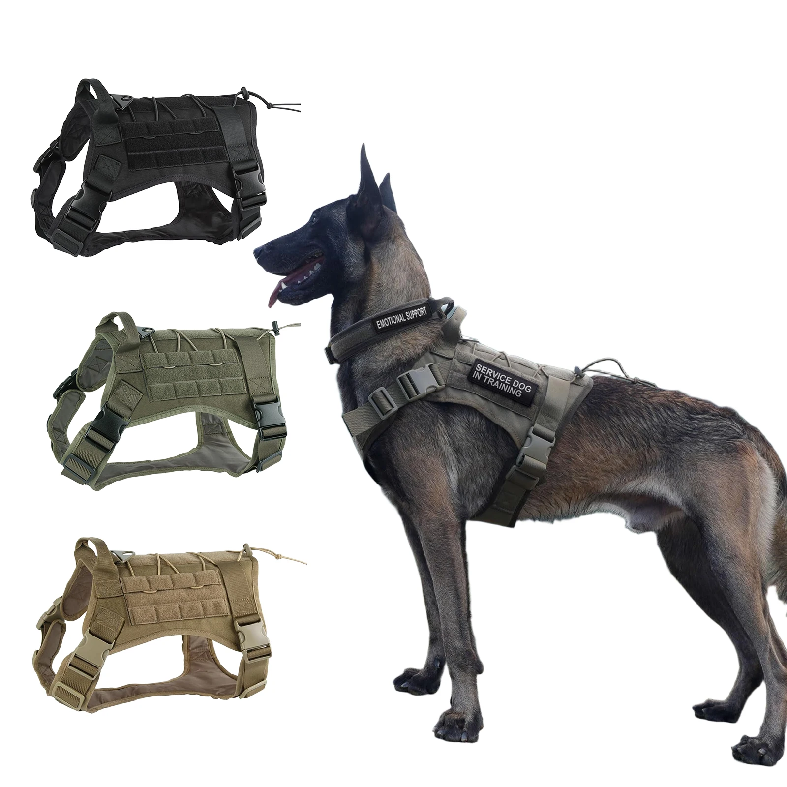 Arnés Táctico Militar Para Perro Pastor Alemán K9, Chaleco De Entrenamiento Para Mascotas