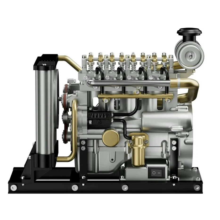 TECHING Mini Diesel Four-cylinder Mechanical Engine Model Can  