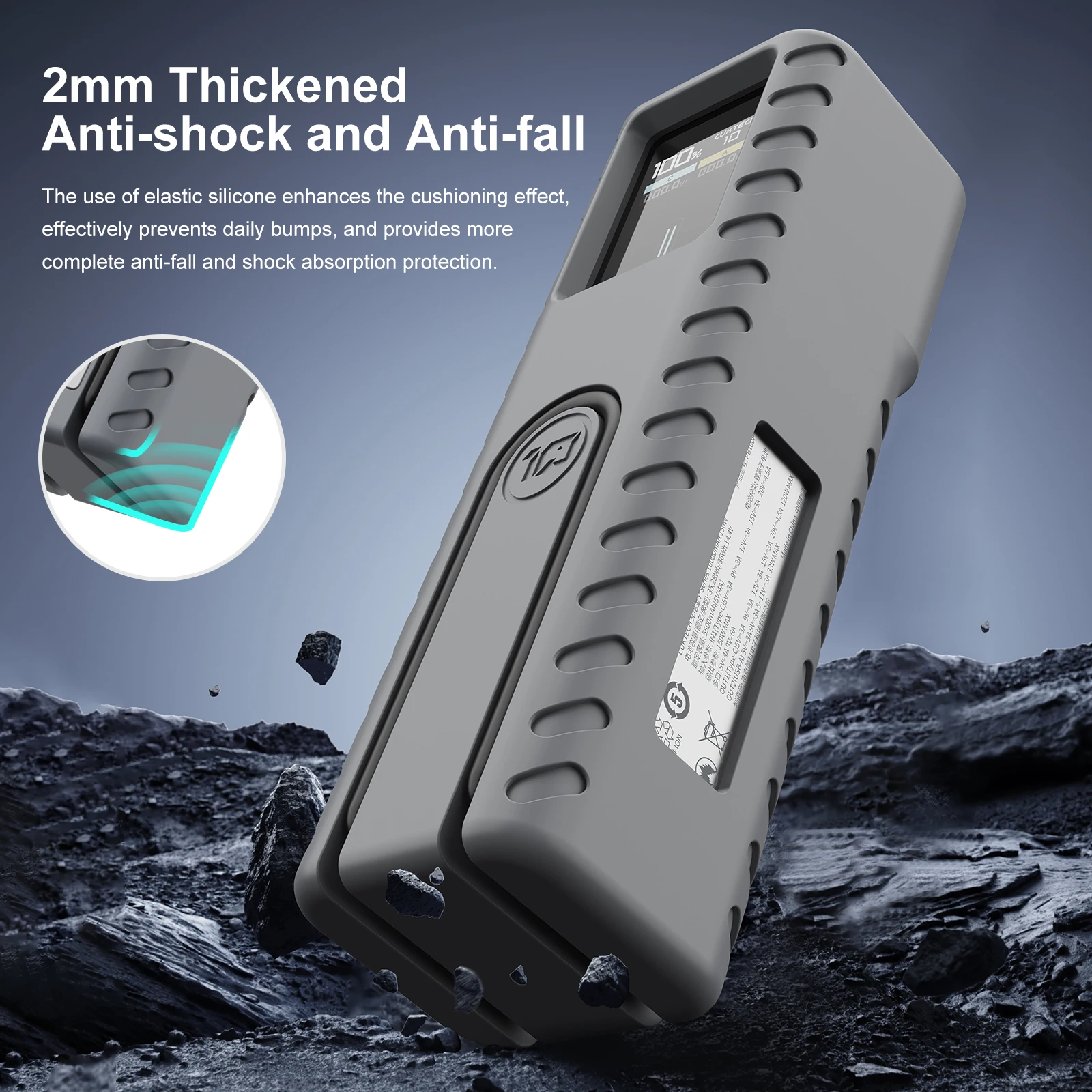 Cable Storage Bag Power Bank Case Silicone Case for CUKTECH No.10 Power Bank Fast Charger Anti-Lost Sim Card Eject Pin Needle Storage Case USB C Cable Organizer