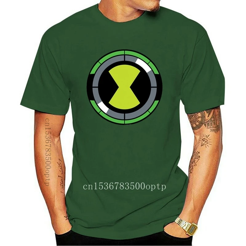 Мужская одежда, мужская футболка Ben10 Omnitrix symbol, белая футболка, женская футболка