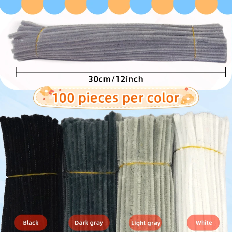 400 Pieces Pipe Cleaners Chenille Stems 4 Assorted Colors Craft Supplies Bulk For DIY Art and Craft Projects Creative Gift chenille pipe cleaners chenille craft supplies