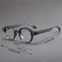 Lunettes de lecture Vintage pour hommes, petite lentille grossissante ronde, oculaire pour presbytie, 1 + 1.5 + 2.0 + 2.5 + 3.0 + 3.5 + 4.0 6