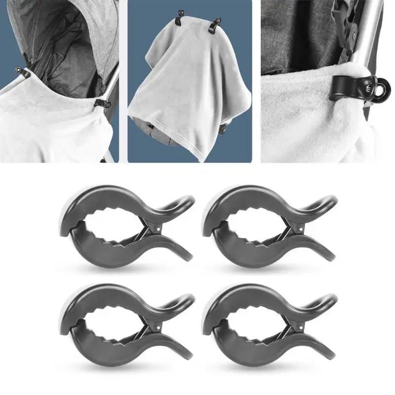 

4 Pack Baby Car for Seat Toy Lamp Pram Stroller Peg To Hook Cover Blanket Clips