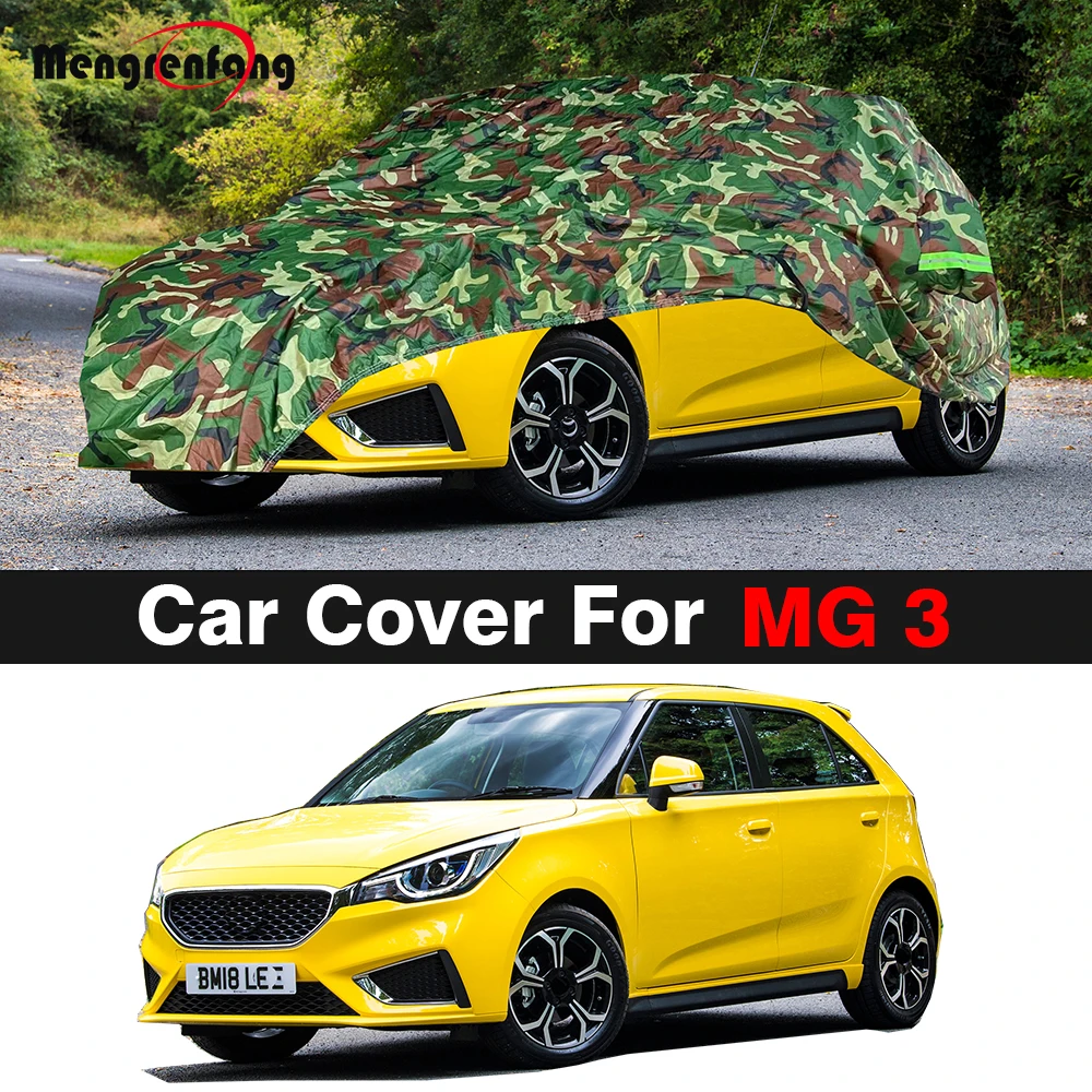 

Waterproof Camouflage Car Cover Anti-UV Sun Snow Rain Dust Protection Windproof Auto Cover For MG 3 2008-2023