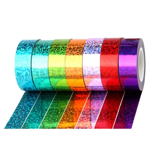 Iridescent Silver Glitter Washi Tape Decorative Tape 15mm x 5 Meters