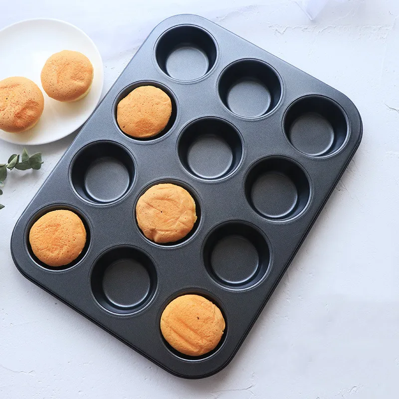 12 Cup Nonstick Muffin Pan Carbon Steel Mini Cupcake Pan - China Baking Pan  and 12 Cavity Nonstick Pan price