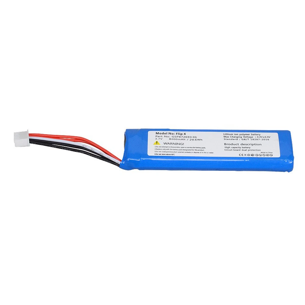 Rechargeable Battery 3.7v Battery For JBL Flip 4 Flip4 8000mAh Rechargeable Battery GSP872693 01 For JBL Speaker Flip 4 Flip4 Special Edition
