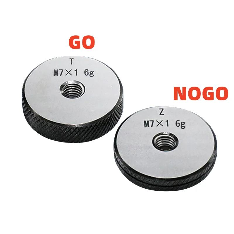 1SET=1*GO+1*NOGO 6g 정확도 M56-M63 비표준 미터법 미세 치아 나사 링 게이지 측정 도구 M56M57M58M59-M63 오른손