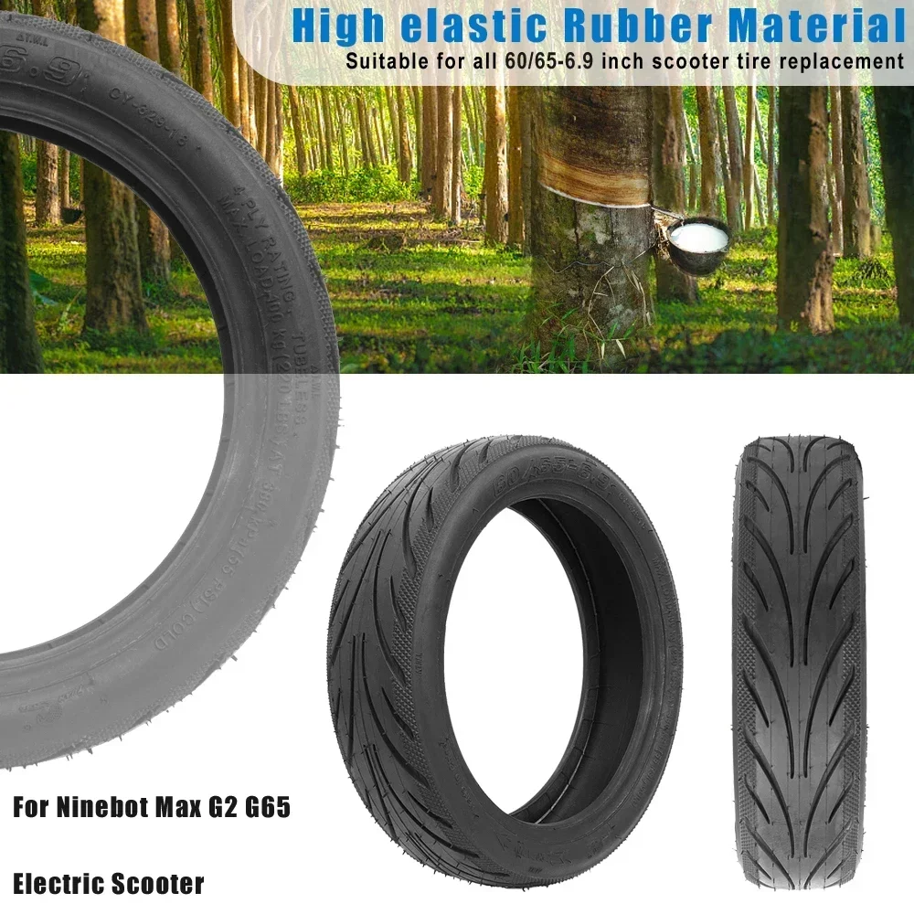 60/65-6,9 schlauchloser Reifen für Segway Ninebot Max G2 G65 Elektroroller-Reifen, 25,4 cm, verschleißfestes Gummi-Rad-Reifenzubehör – Detail 5