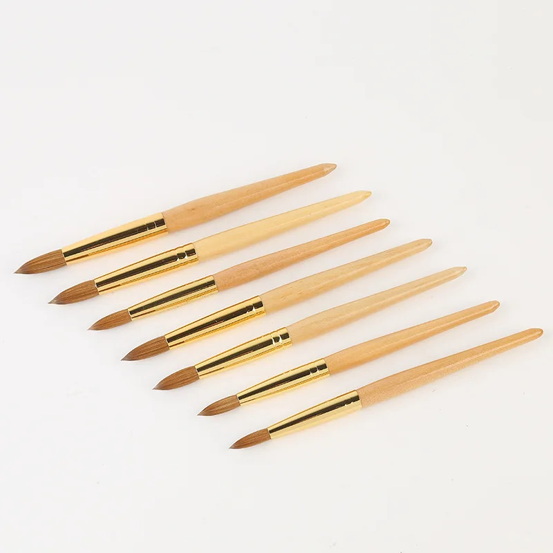 

TIANMI DIY Nail Art Brush Mink Hair Wood Handle Nail Brush Manicure Drawing Carving Painting Pen Set Professional Nail Tools