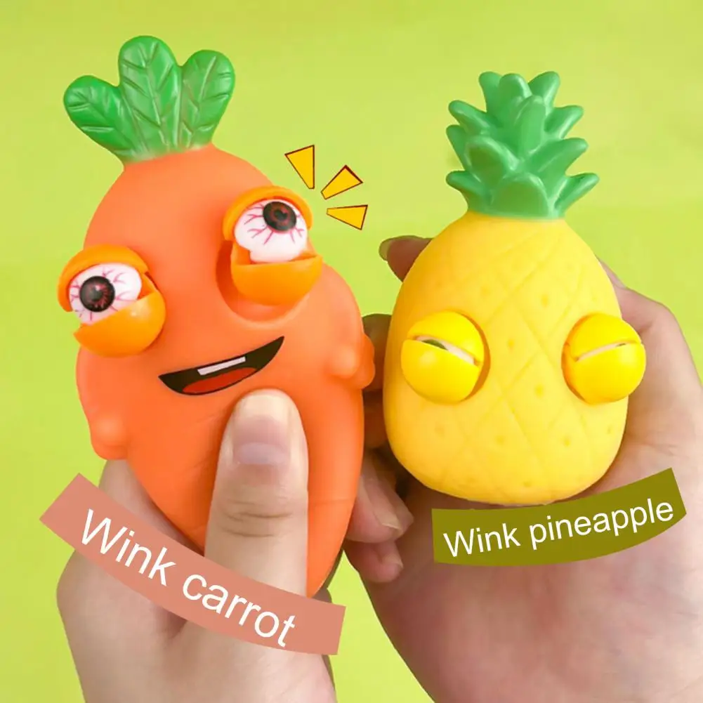 

Squeeze Fidget Toy Flexible Fruit Squeeze Toy Simulation Interesting Cartoon Eye Popping Decompression Toy Party Favor