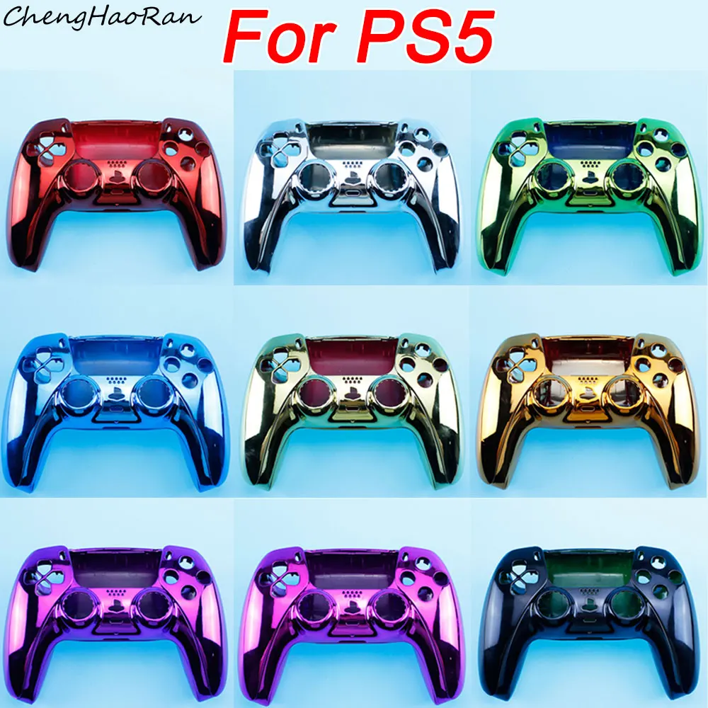 1PCS For PS5 Handle Shell Cover plating Front Back Cover Case Replacement Parts For PS5 Gamepad