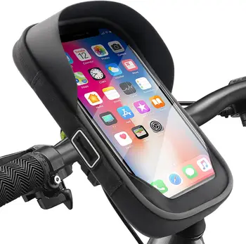 Supporto per borsa da manubrio per telefono da bici supporto per telefono da bici borsa da bici impermeabile TPU Touch Screen supporto per manubrio borsa per telaio anteriore del telefono