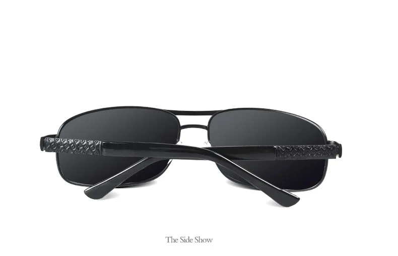 Polarised Pilot Sunglasses For Men Rectangle Metal Uv400 Shades_voghion.com