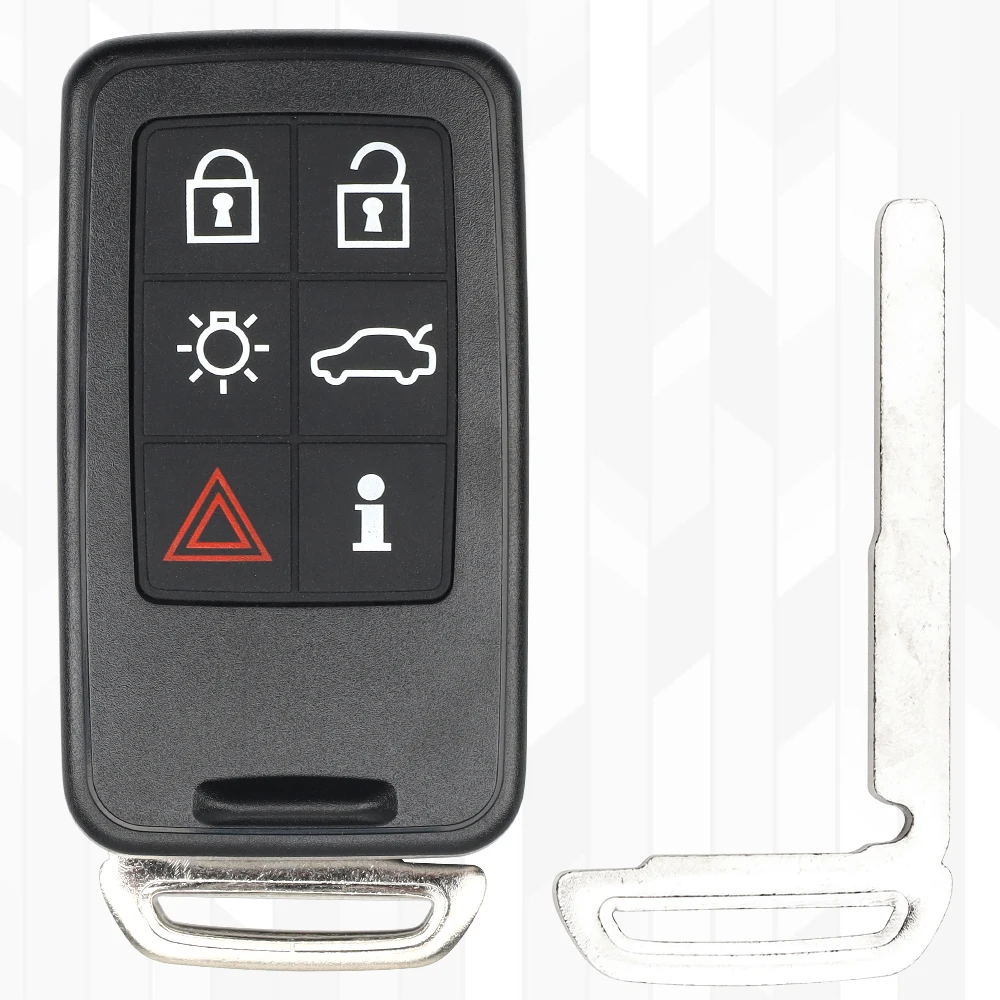 Key Case Car Key Shell Key Cover Fob Cover Key Fob Replacement Liberty Car Key Shell Case 5/6 Buttons for Volvo S60 V60 V70 S80 XC70 XC60 2008-Smart Remote Keyless cover