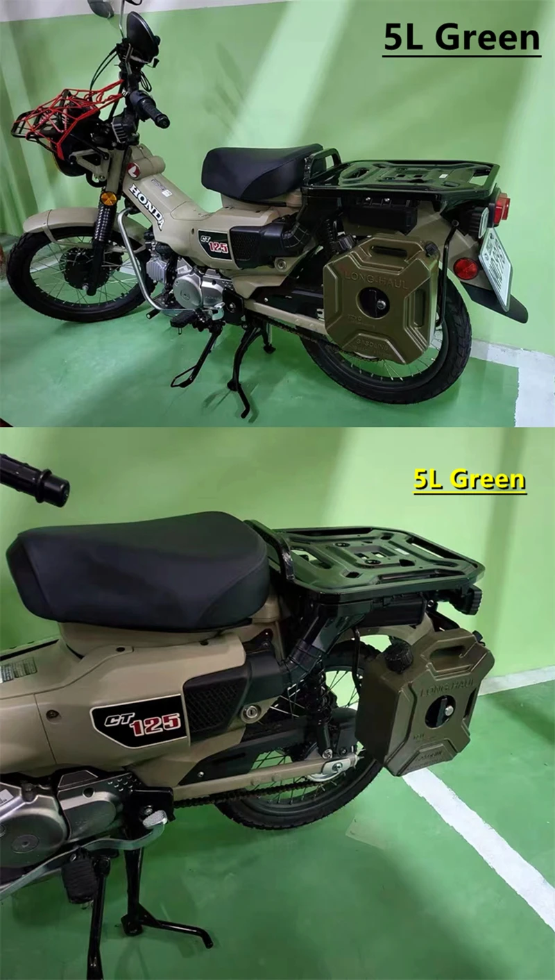 3L 5L Litres Green Fuel Tank Plastic Petrol Can Car Jerry Can Motorcycle Jerrycan Gas Gasoline Oil Container Fuel Canister