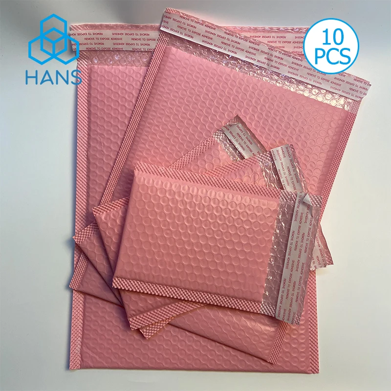 PinkBubbleMailers10PackSelfSealShippingBagsPaddedEnvelopes
