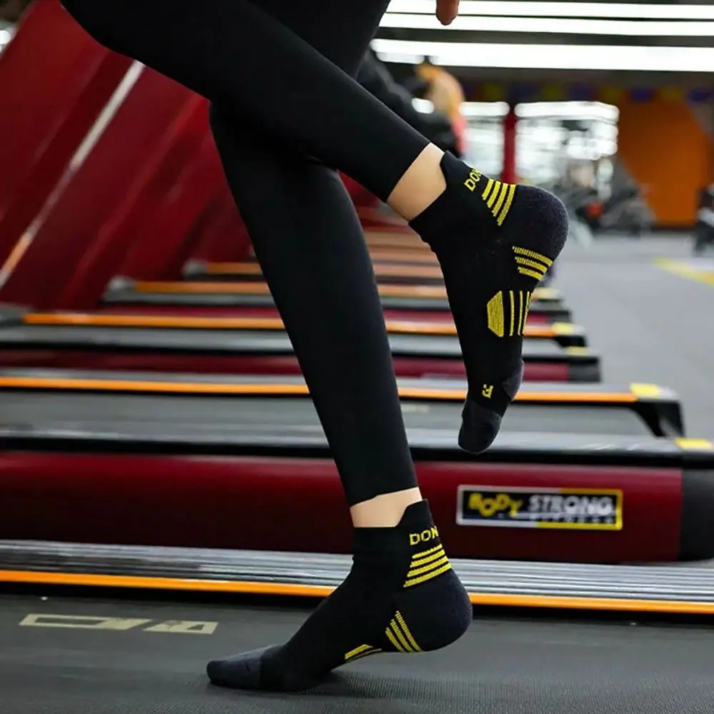 Professional Marathon Running Sock Men Women Sports Fitness Thickened Cushioned Short Tube Low Cut Boat Ankle Socks