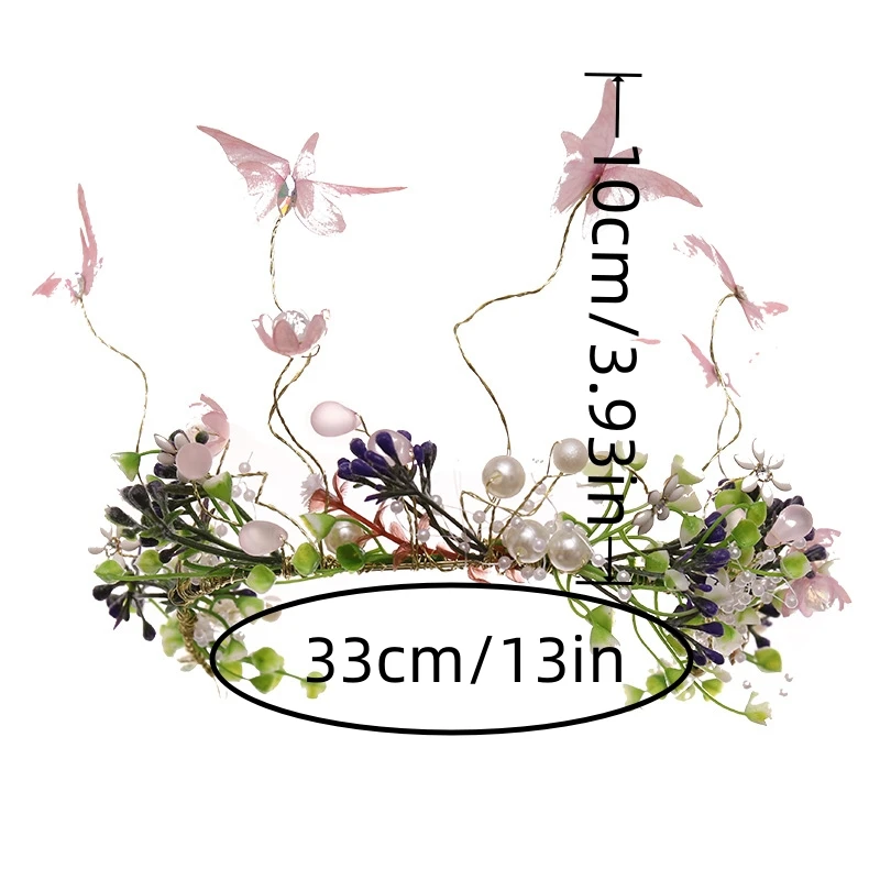 Crystal Pearl Headband Hairband Tiara Butterfly Flower Leaf Bridal Wedding Hair Accessories Jewelry Jewelry Accessories