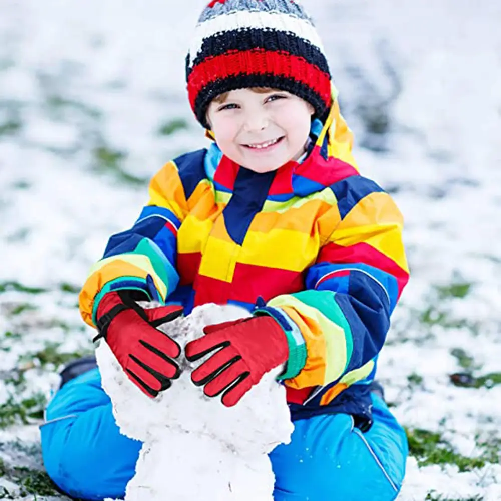 New Children Adult Winter Snow Warm Gloves Boy Girls Ski Snowboard Windproof Waterproof Thicken Keep Warm Winter Must 5