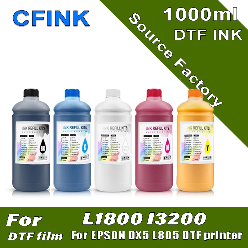 CFINK 1000ML DTF Ink Transfer film New ink for Epson L805 L800 XP600 I3200 I4720 I5113 I1600 for DTF Film