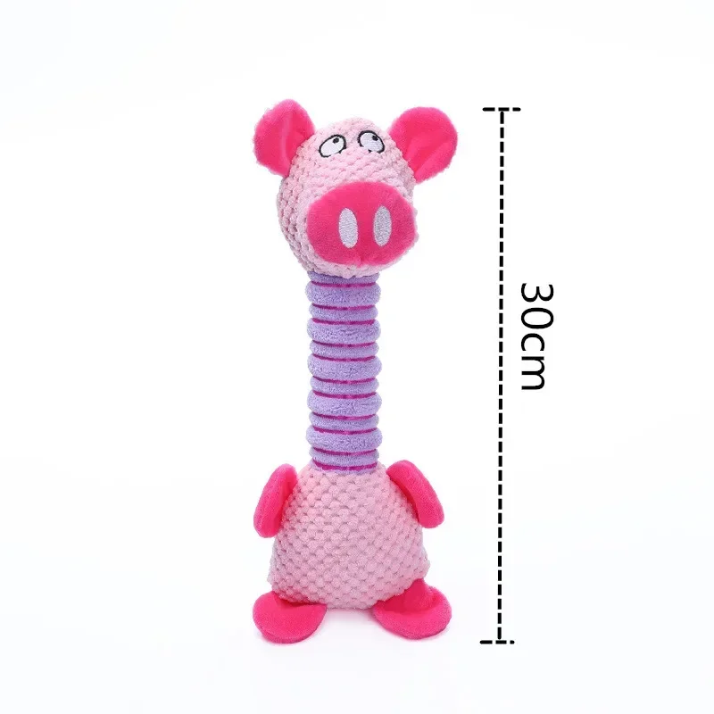 Indestructible Sound Squeaky Toys Animals Shape Pet Soft Plush Chew Molar Training Toy Puppy Bite Teeth Toys for Large Dogs 4