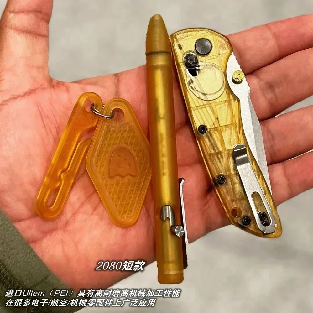 EDC 수입 PEI 및 티타늄 합금 서명 펜 쓰기 다기능 휴대용 야외 도구