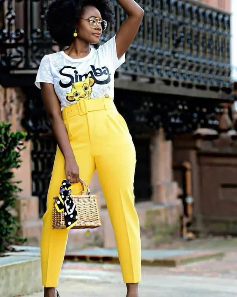 Women Solid Colors High Waist Pencil Pants Formal Suit Trousers Fashion Blazer Pants with Belt Office All Match Plus Size Pants