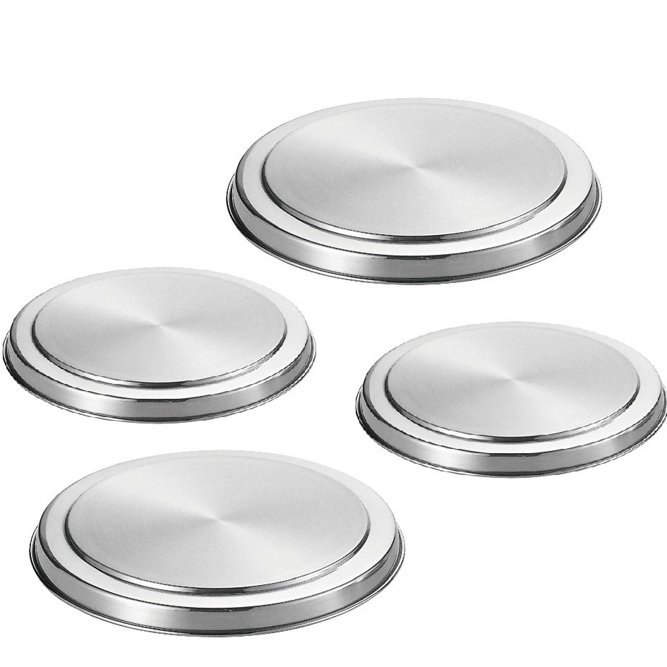 

4Pcs Stainless Steel Hob Covers Stove Plate Top Cooker Protector Kit Set Utensils 17/21CM Kitchen Accessories