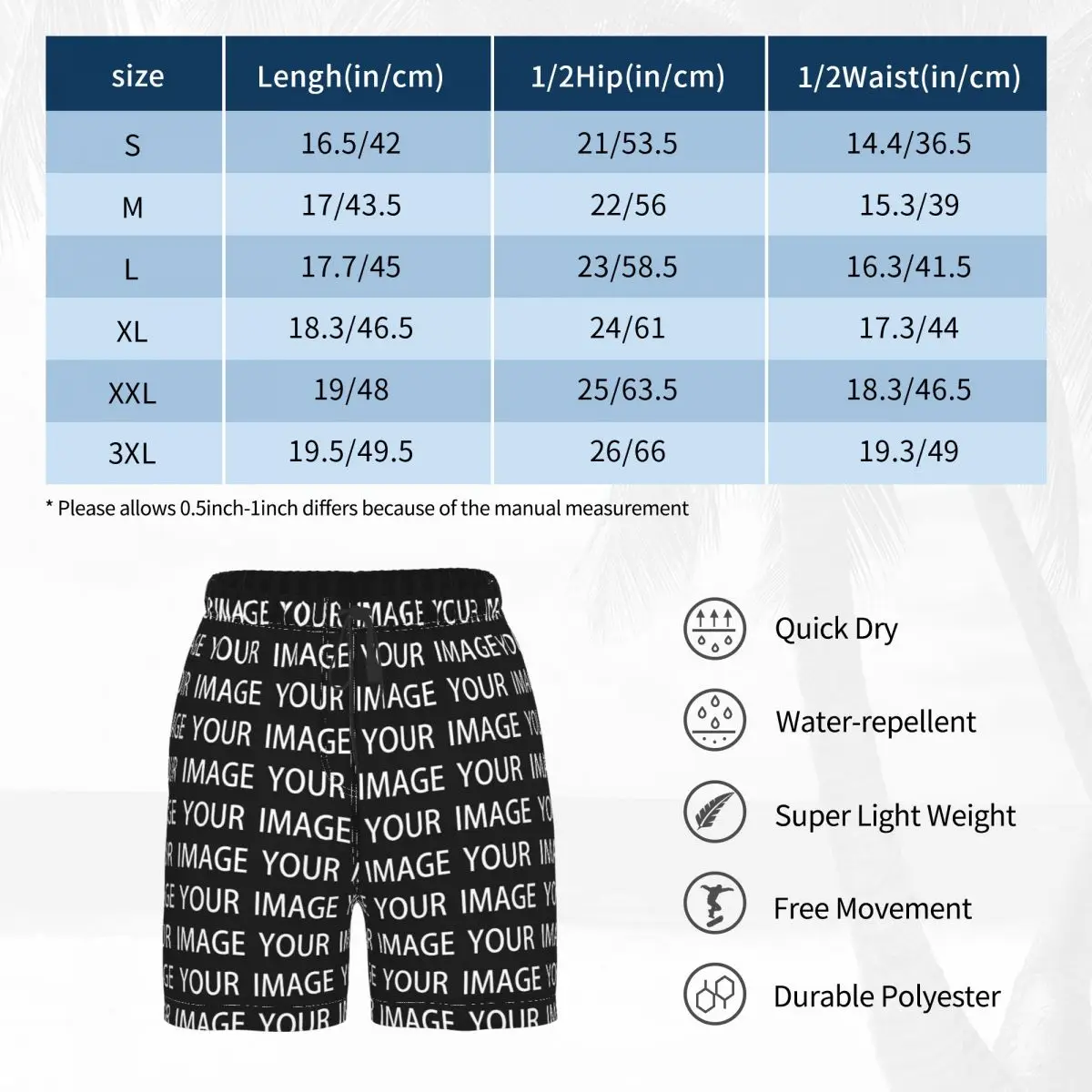 Your Image Custom Made Board Shorts Custom Design Your Own Bathing Swimming Trunks Customized Men Swim Trunks 4