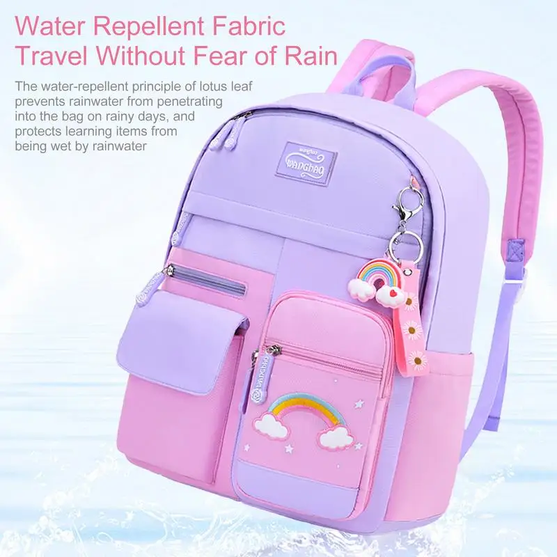 Girl Backpack Light Pink Backpack For Kids Waterproof Pink Rainbow School  Bag Lightweight Girl School Backpacks - AliExpress