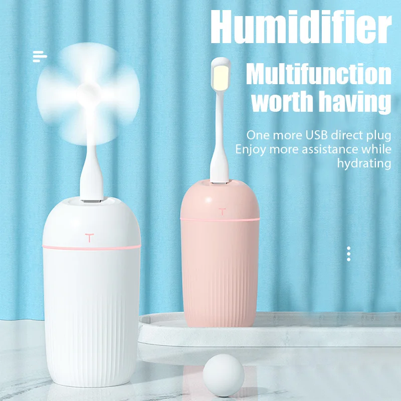 가정용 대용량 가습기, 침실 오일 공기 아로마 테라피, 420ml 정화 분무기, 물 보충 기기, USB