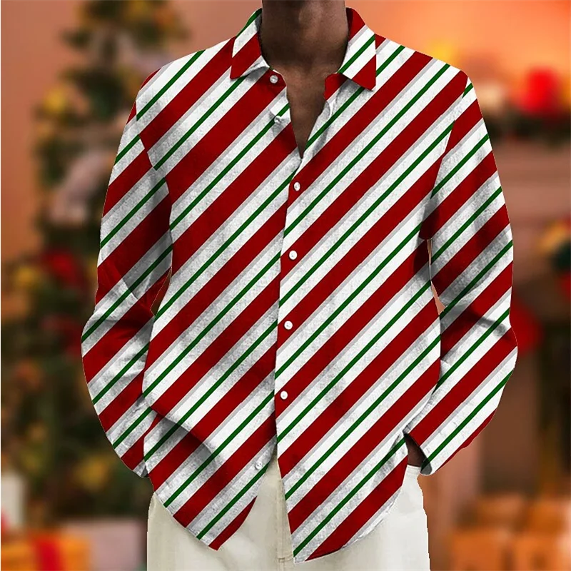 New 2023 Fun Christmas Theme 3D Printing Men's Party Shirts Casual Long  Sleeve Dress Tops Unisex Holiday Shirts Christmas Gifts - AliExpress