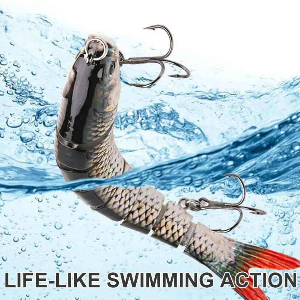 Swimbait Lure Fishing Lures,Lifelike Swimming Action, Durable, for Freshwater & Saltwater Fishing,Multi Jointed Fishing Lure - 5