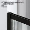 Shower Door Clear Tempered Glass,Framed Shower Screen Panel for Walk-in Bathroom,34”*74” Matte Black Silk Print Finish Shower 6