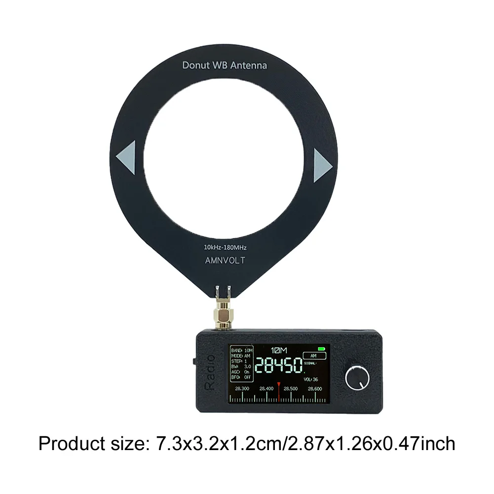 새로운 업그레이드 FM/AM 포켓 라디오 SI4732 0.5-108mhz HF SW MW VHF 라디오 1.9인치 IPS 화면 모든 밴드 라디오 수신기 (안테나 포함)
