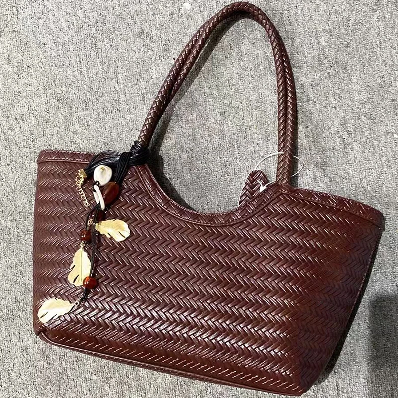 Borsa a spalla donna in paglia intrecciata borsa secchiello chic_voghion.com