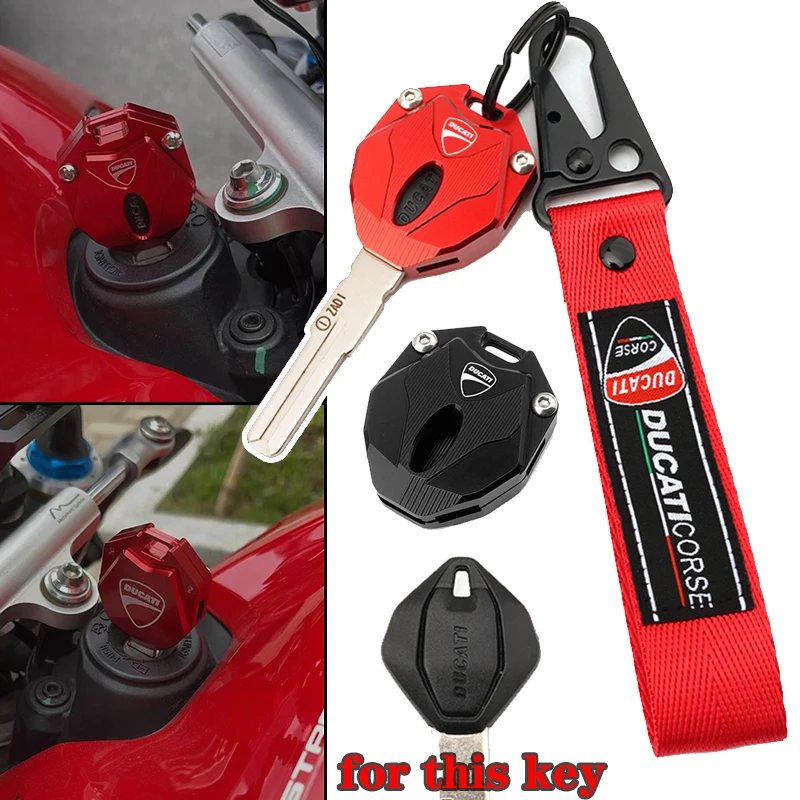 

For DUCATI Streetfighter V4 SP V2 PANIGALE V2 V4 SP 2021-2024 2023 Motorcycle Key Cover Case Shell Protector Keychain Key Chain