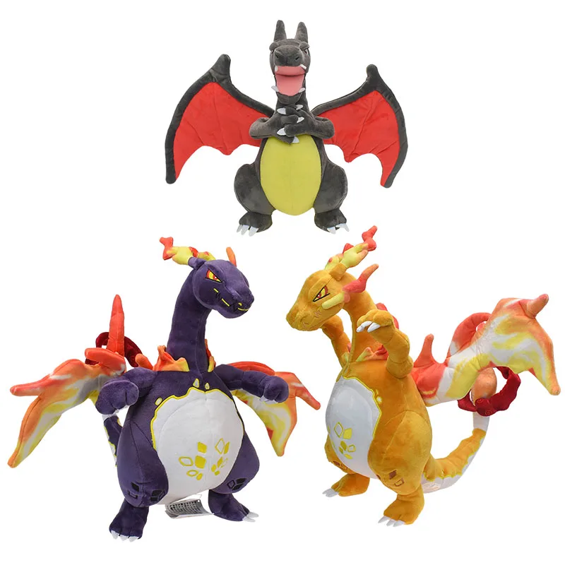 Nuovo Anime Pokemon Xy Fire Dragon Shiny Gigantamax Charizard Peluche Anime Bambola Di Pezza Giocattolo Bambini Bambini Regalo Di Compleanno 24-38Cm