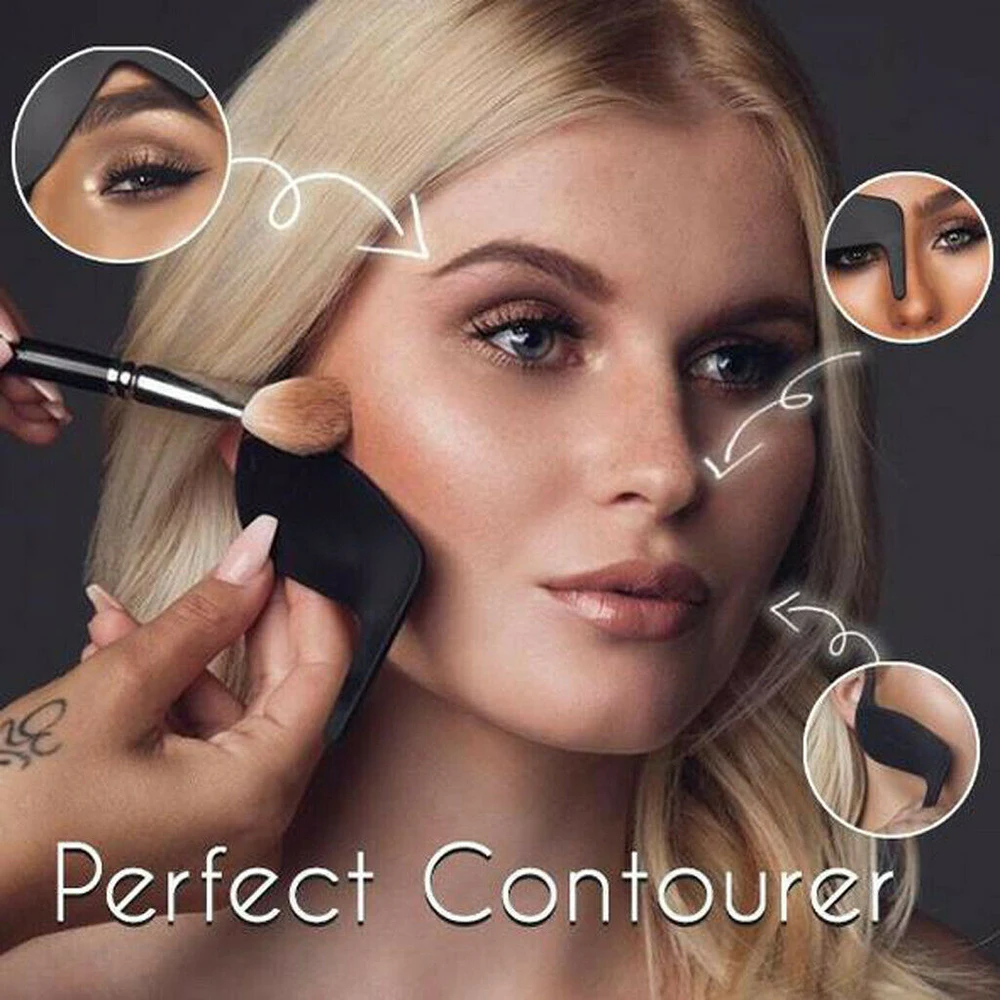 Eyeliner Stencil Tool Makeup Tools Eyebrow Stencil Tool Eye Makeup Tools Perfect Contour Curve Stencil Makeup Tools Eyebrow Shaper Eyeliner Card Face Cheek Nose Makeup Model Beauty Make Up Accessories