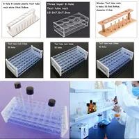 1pcs 6/8/24/40/50 Holes Plastic Lab Test Tube Support Test Laboratory Transparent Rack/Shelf For Supplies Tool 1