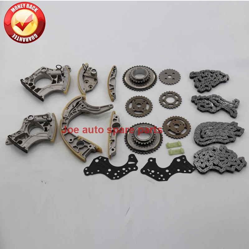 MaXpeedingrods Pair Timing Chain Tensioner Valve Cover Gasket Kit For Audi A6 A8 S6 S8 VW Phaeton Touareg V8 4.2L Replaces 077109087C